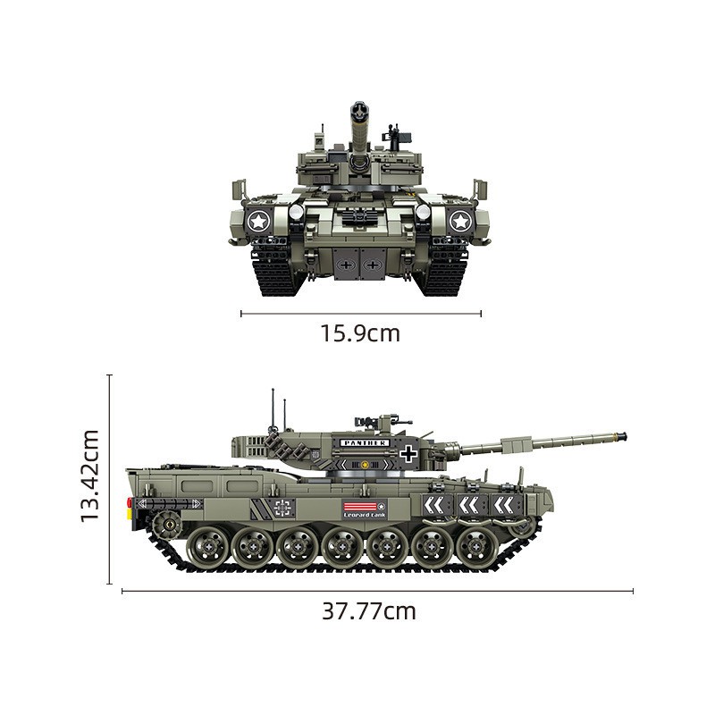 Đồ chơi Lắp ráp Xe Tăng Đức Leopard 2 - Panlos 632003 Tank German Leopard - Xếp hình thông minh - Đồ chơi trí tuệ