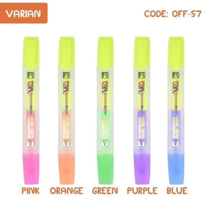 Dụng cụ bút viết chữ HIGHLIGHTER PEN TWIN HEAD Phấn bắt sáng hai màu tiện dụng