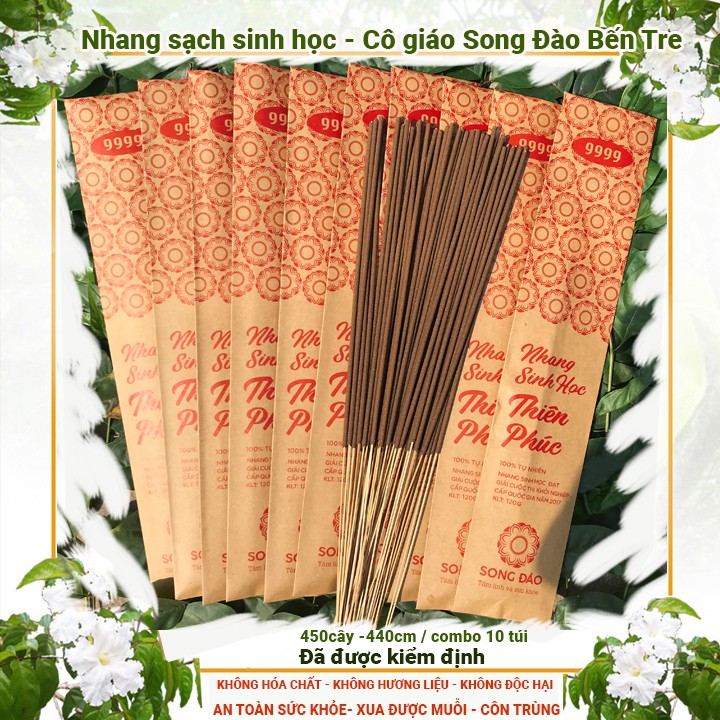 Nhang sinh học Thiên Phúc cô giáo Song Đào Bến Tre chính hãng / Combo 10