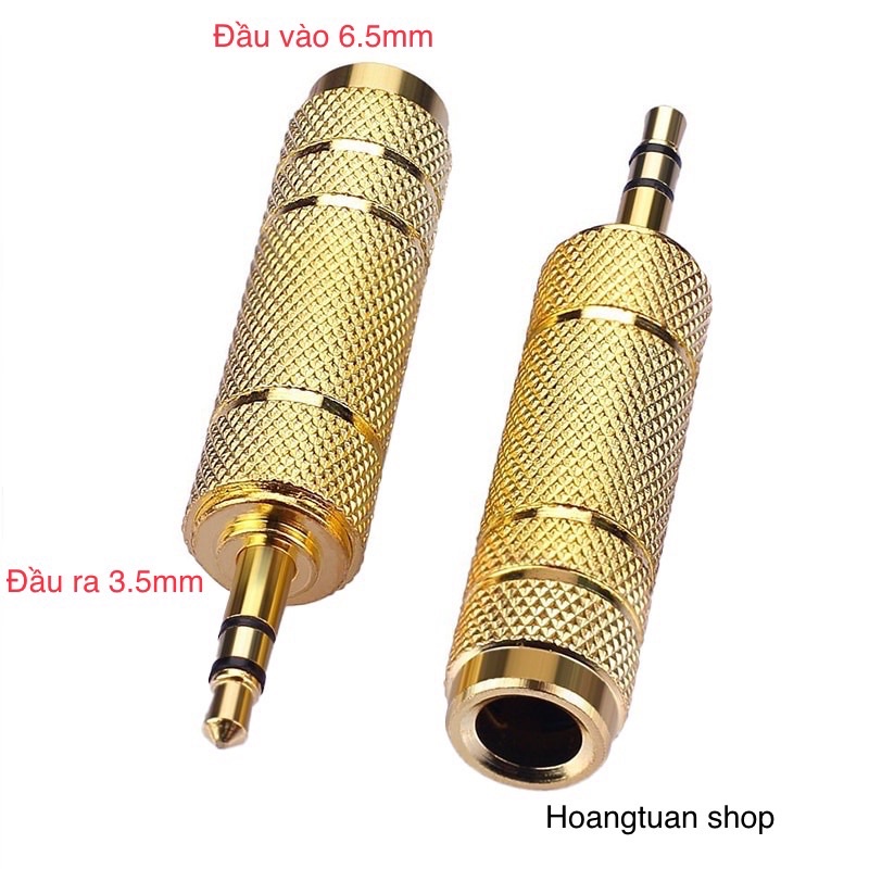 [Mã ELHACE giảm 4% đơn 300K] [Freeship toàn quốc từ 50k] Giắc chuyển âm thành 6.5mm thành 3.5mm mạ vàng