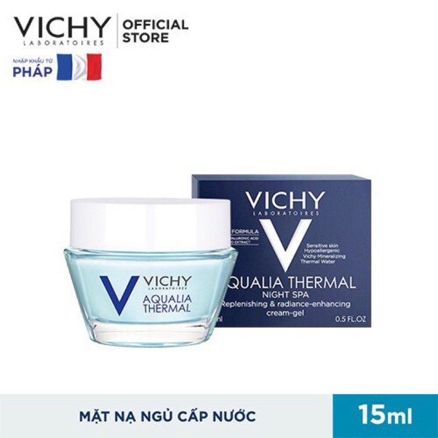 Mặt nạ ngủ cung cấp nước tức thì Vichy Aqualia Thermal Night Spa 15ml