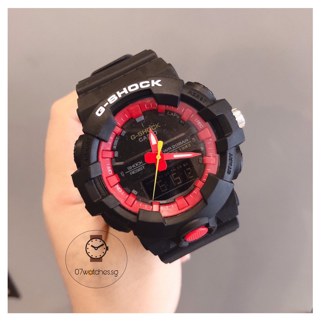 (watches.sg) DH thể thao nam nữ SHOCKK 700-GA hai màu đen đỏ