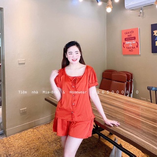Đồ ngủ pyjama Mia lụa Hàn quần cộc mềm mại