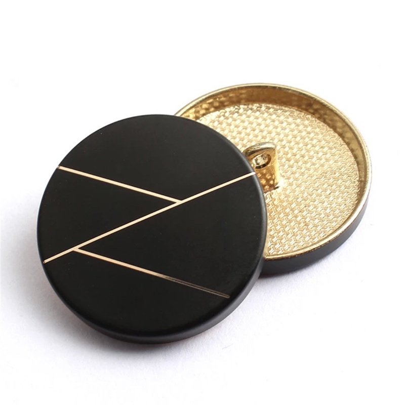 10 cái / lô 15/23 / 28mm Nút lớn cho quần áo Nút may kim loại màu đen Quần áo trang trí Phụ kiện Nút áo