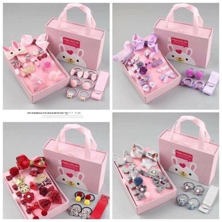 Set 18 chi tiết nơ hình thỏ cho bé