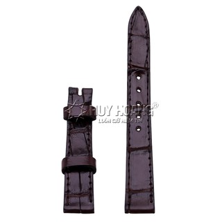 Dây đồng hồ da cá sấu size nhỏ màu nâu đất PH8229