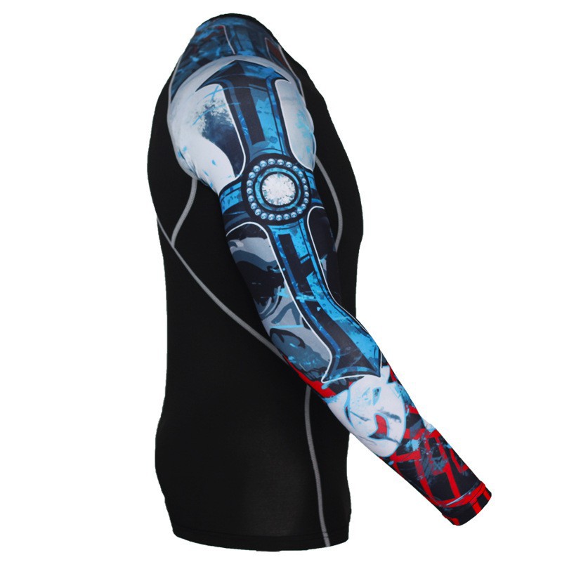 Áo cổ tròn tay dài in hình 3D thời trang cho nam tập gym | BigBuy360 - bigbuy360.vn