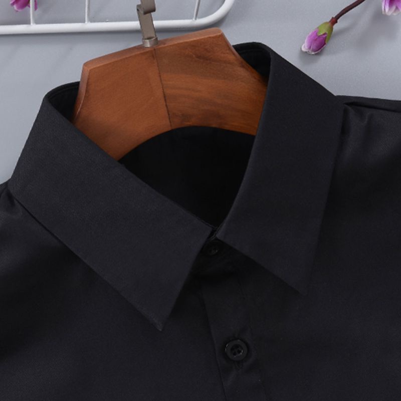Cổ áo sơ mi giả vải cotton màu trơn có thể điều chỉnh có thể tháo rời cho nữ