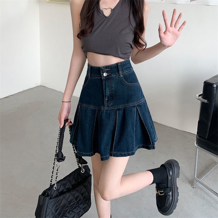 COZOK Chân váy jean Lưng Cao Form Ôm Hợp Thời Trang