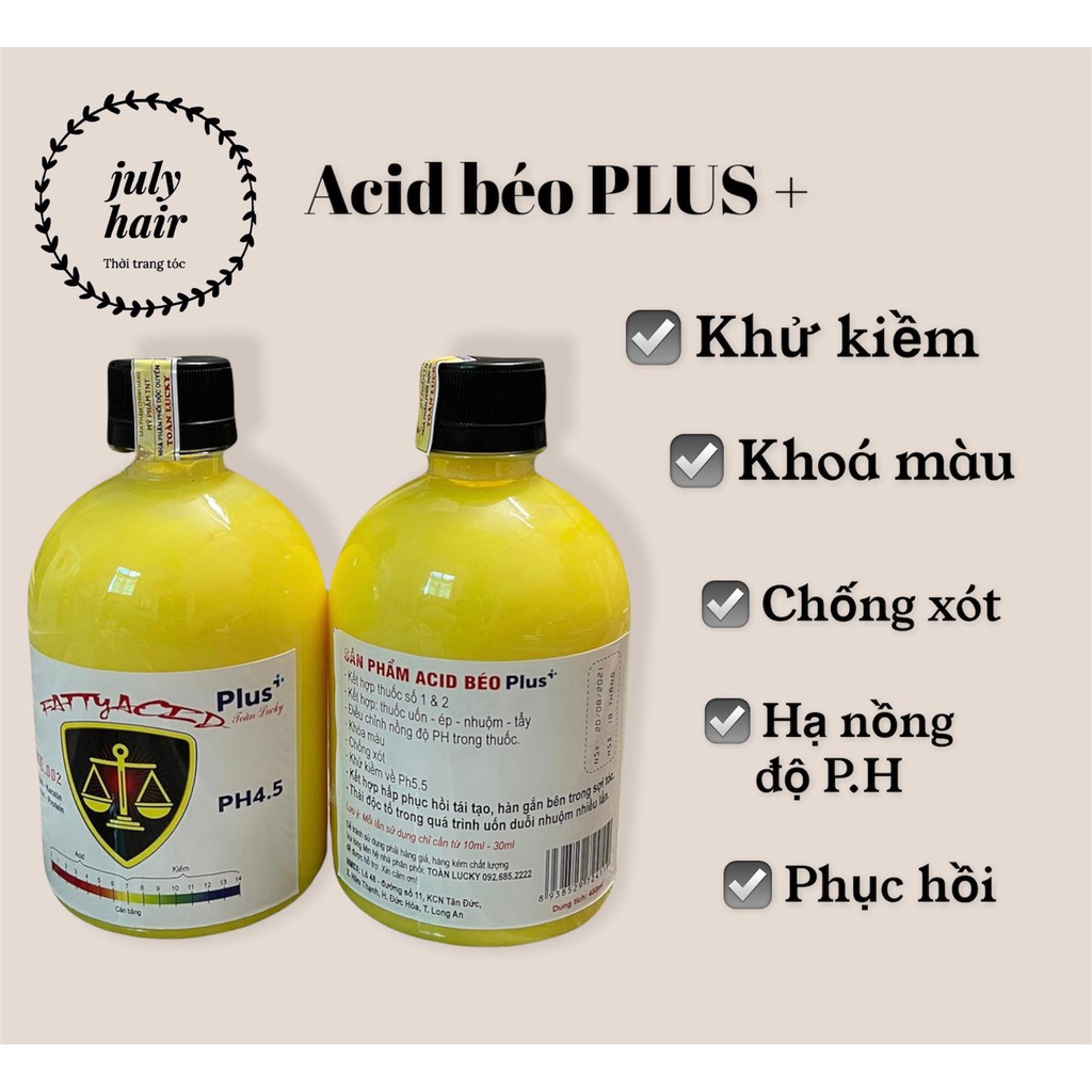 [ DEAL SỐC] ACID BÉO PLUS HỖ TRỢ CHÔ UỐN, ÉP, NHUỘM, KHỬ KIỀM, HẤP PHỤC HỒI TÓC ( HÀNG CHÍNH HÃNG)