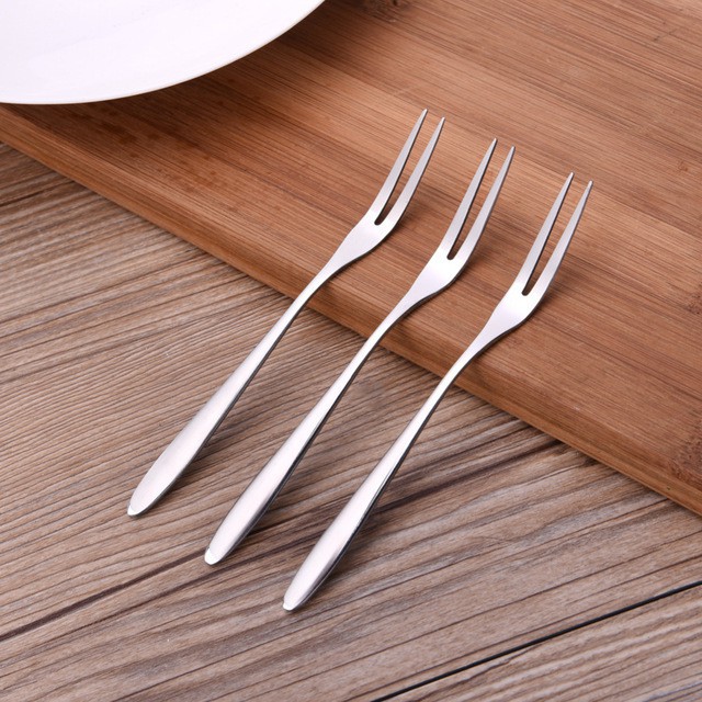 Bộ 5 nĩa ăn trái cây bằng thép không gỉ kích thước 13 cm