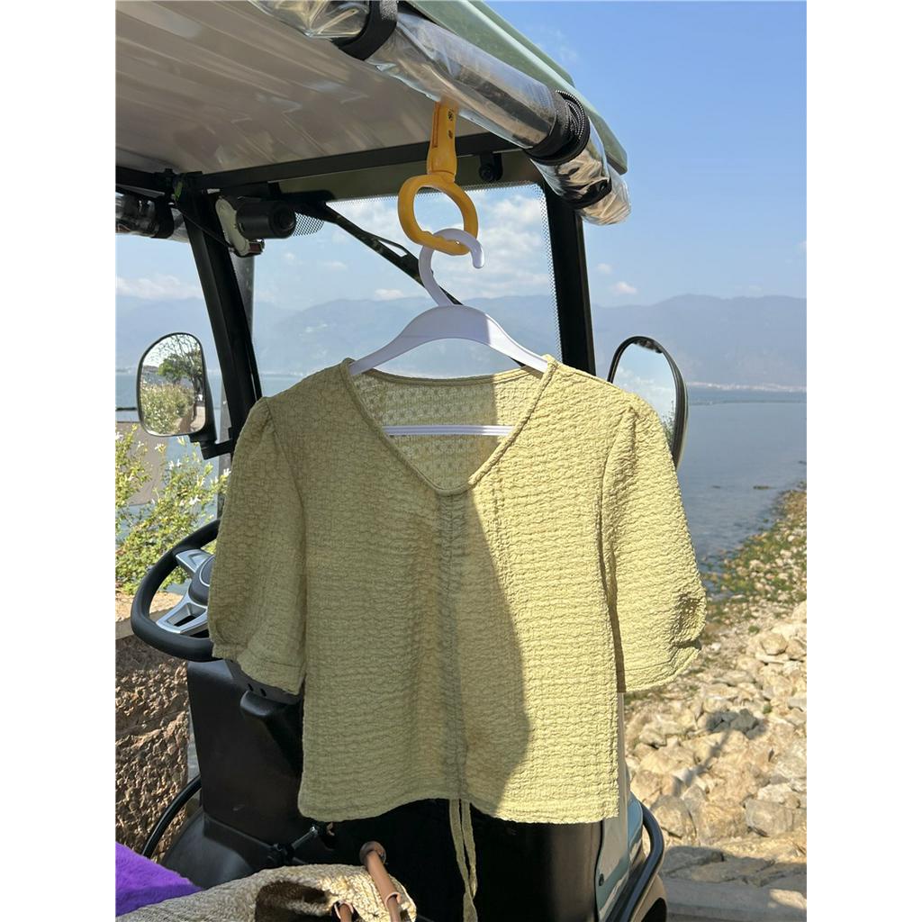 62831 Mùa Hè Dây Rút Áo Pull Ngắn