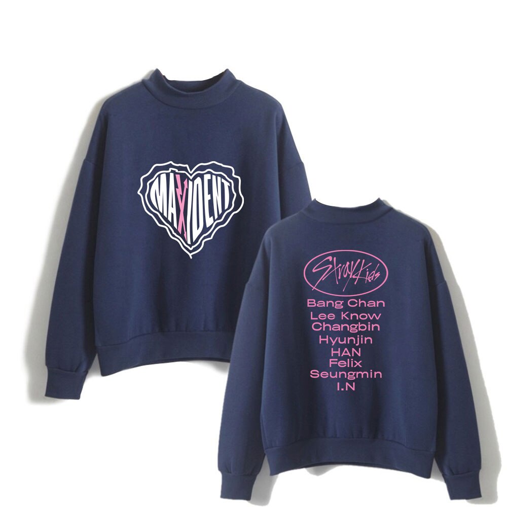 Áo Nhóm nhạc Stray Kids  SKZ Maxident Áo Rùa Cổ Trái Tim