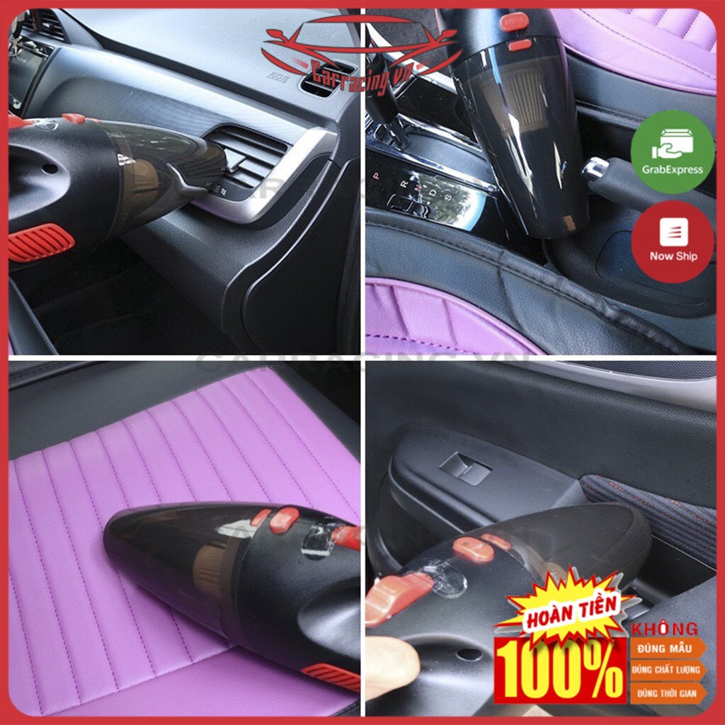 Máy Hút Bụi Mini CARRACING Máy Hút Bụi cầm tay Không Dây và Có Dây Cho Ô Tô và Gia Đình - Phụ kiện nội thất  Xe Hơi