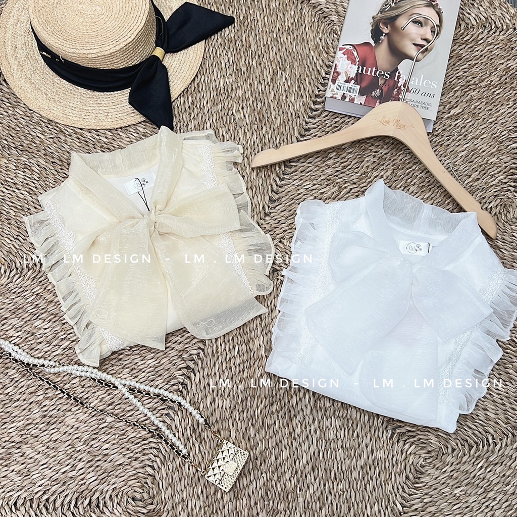 Áo sơ mi nữ tiểu thư 2 màu trắng , kem - LAMY87 | BigBuy360 - bigbuy360.vn