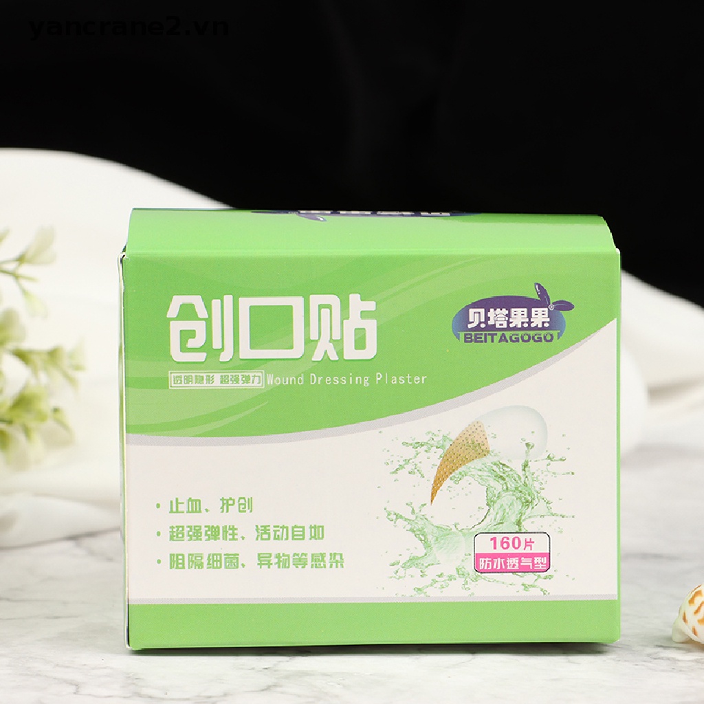 Hộp 160 Cuộn Băng Keo Cá Nhân Trong Suốt Chống Thấm Nước