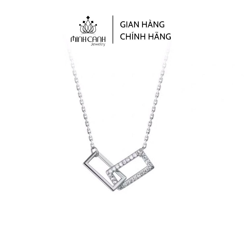 Dây Chuyền Bạc Nữ Hình Chữ Nhật Lồng Nhau - Minh Canh Jewelry