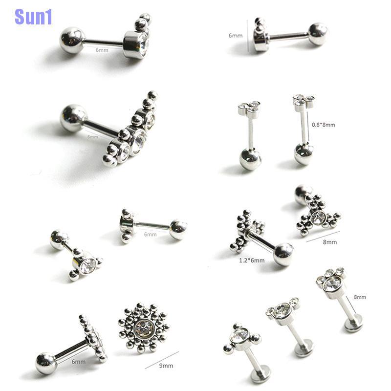 1 Khuyên Xỏ Cơ Thể Đính Đá zircon Thời Trang