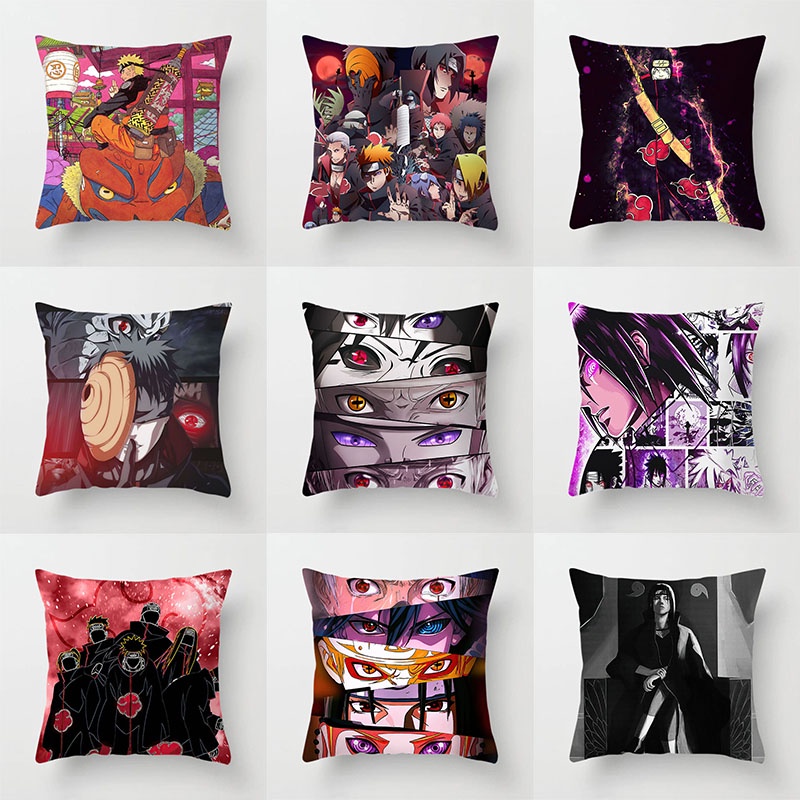 Vỏ Gối Polyester In Hình Anime Naruto Trang Trí Nhà Cửa
