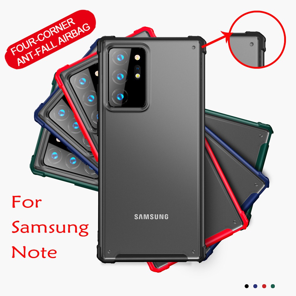 Ốp điện thoại màu nhám trong suốt chống sốc cho Samsung Galaxy Note 20 Ultra Note 10 Plus 5G M51 S20 FE