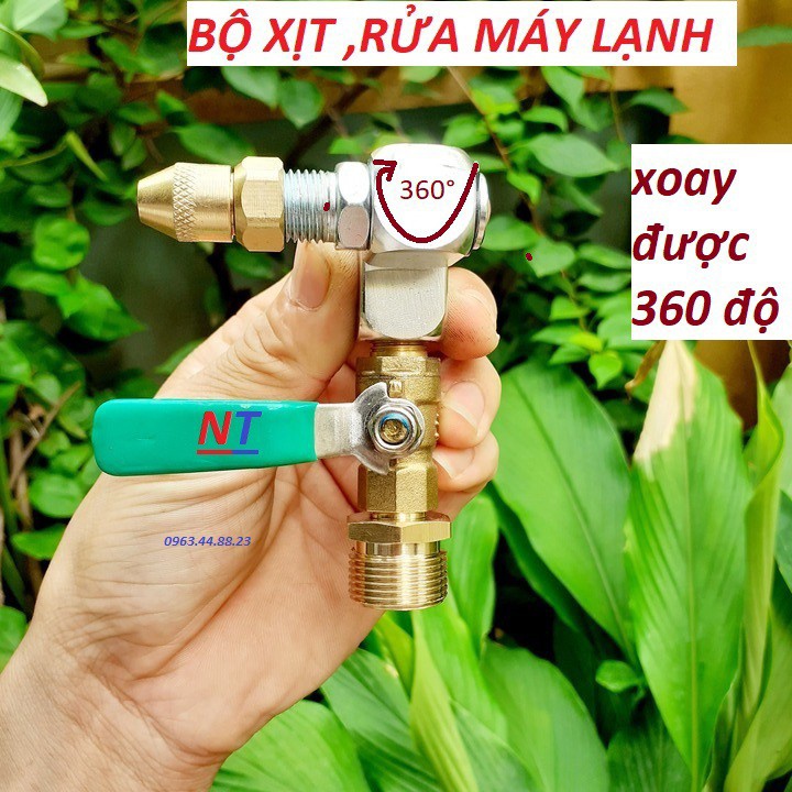 Đầu béc rửa máy lạnh điều hòa dùng cho máy rửa xe chỉnh áp - đầu chỉnh được