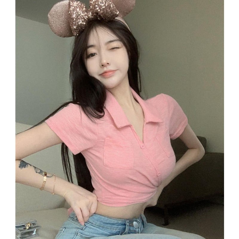 Áo Thun Có Cổ Buộc Dây Sau Lưng Thời Trang Dành Cho Nữ