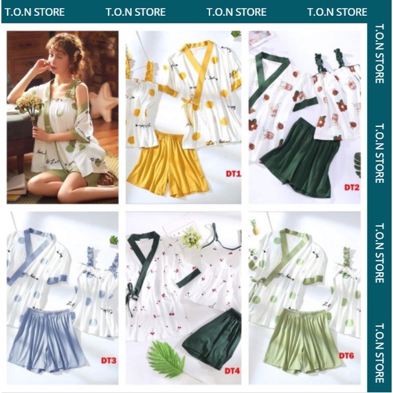 ❤️FREESHIP❤️ Đồ bộ nữ siêu dễ thương vải thun lạnh co dãn 4 chiều T.O.N STORE k1