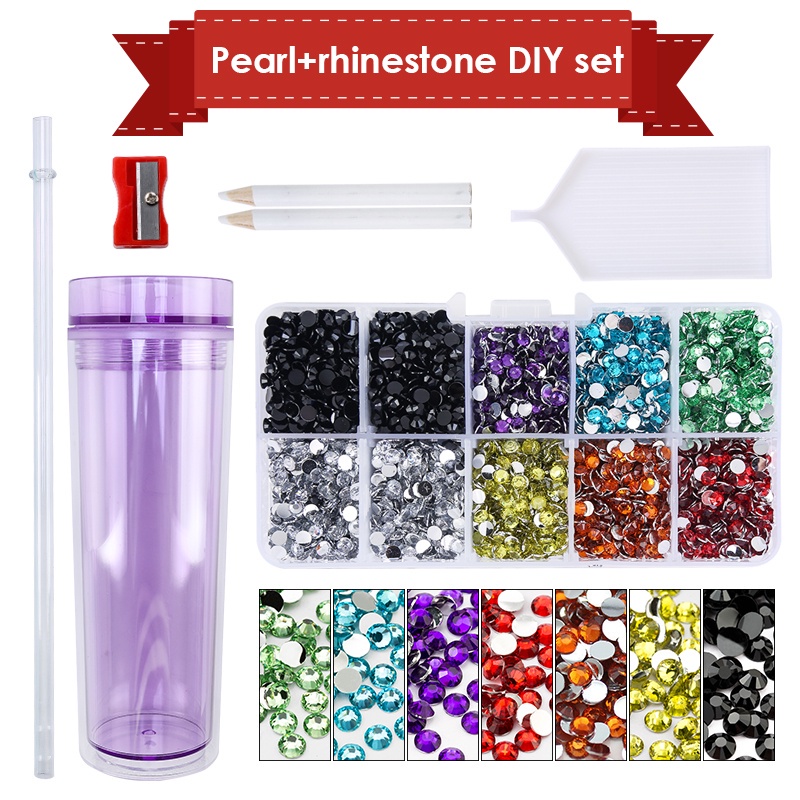 Qiao Cốc Đá Resin Pha Lê Màu Gradient Lấp Lánh Không Nóng Cố Định Bằng Nhựa Có Thể Tái Sử Dụng Trang Trí Nghệ