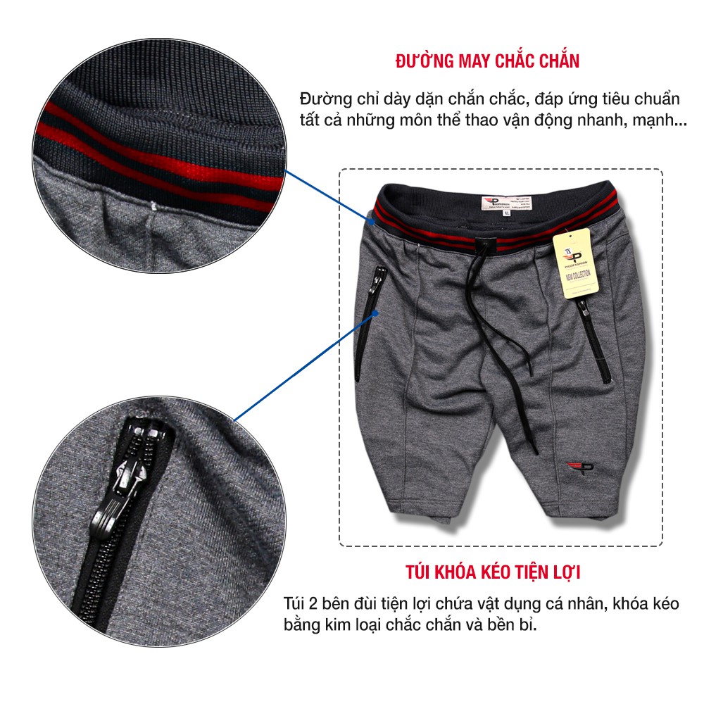 [Mã FAMALLT5 giảm 15% đơn 150K] Quần short thể thao nam túi khóa logo thêu cao cấp Pigofashion QTTN03 màu xanh đen | BigBuy360 - bigbuy360.vn
