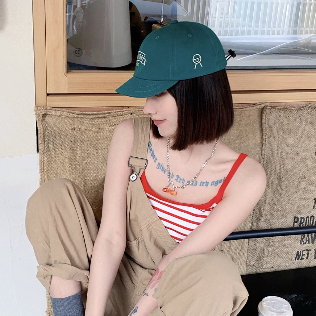 Mũ Lưỡi Trai Thêu Chữ Phong Cách Hàn Quốc Cá Tính Cho Nam Nữ