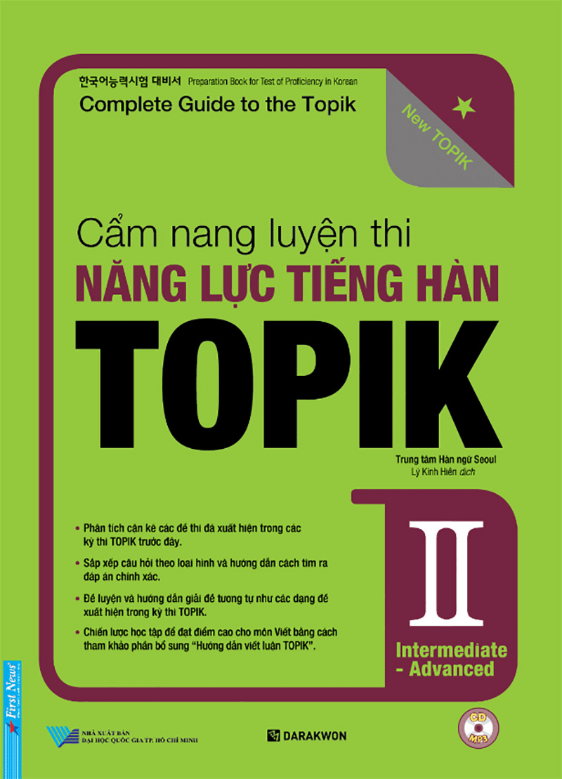 Sách Cẩm Nang Luyện Thi Năng Lực Tiếng Hàn Topik II Intermediate - Advanced