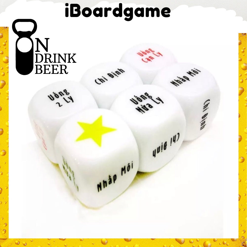 Xúc xắc uống bia rượu, viên xí ngầu uống bia rượu ăn nhậu drinking game