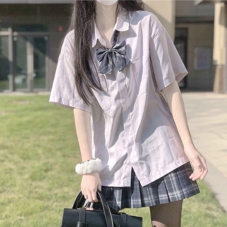 Áo sơ mi nữ sinh+ tặng kèm nơ