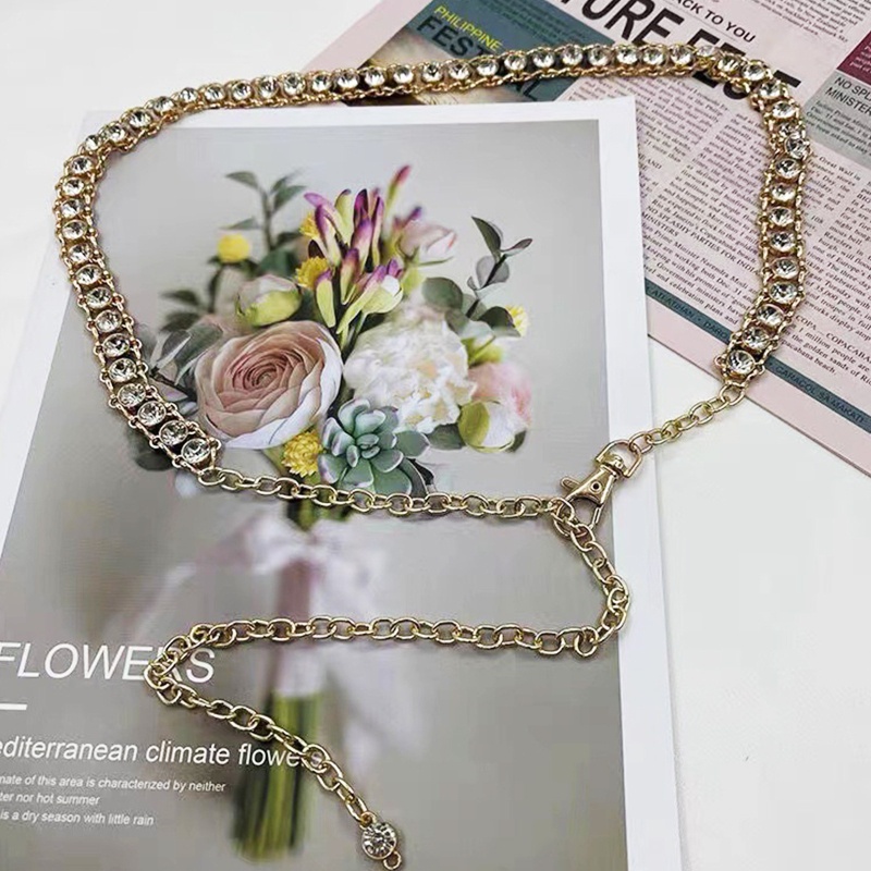 Thắt Lưng Dây Xích Màu Vàng / Bạc Quyến Rũ Trang Trí Đầm Cho Nữ