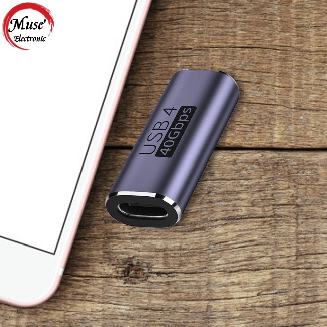 Đầu Chuyển Đổi Type-C 4.0 Type C Sang Ổ Cắm C 40gbps Pd100w Sạc Nhanh Dành Cho Thunderbolt 4