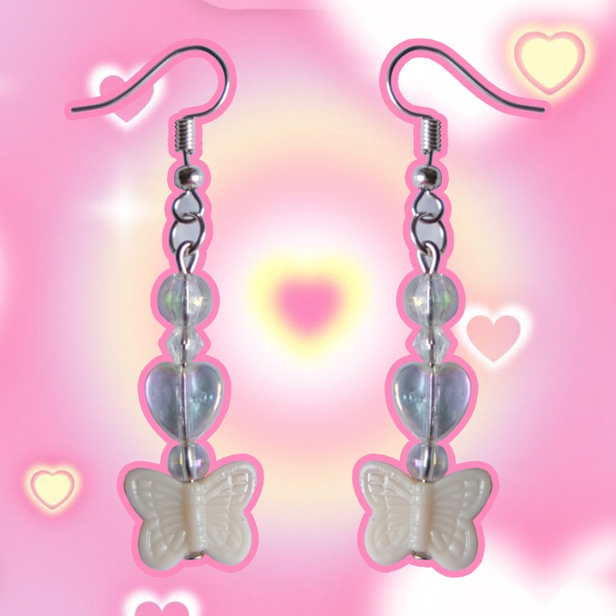 Bông tai khuyên tai hình bươm bướm dễ thương phong cách y2k aesthetic