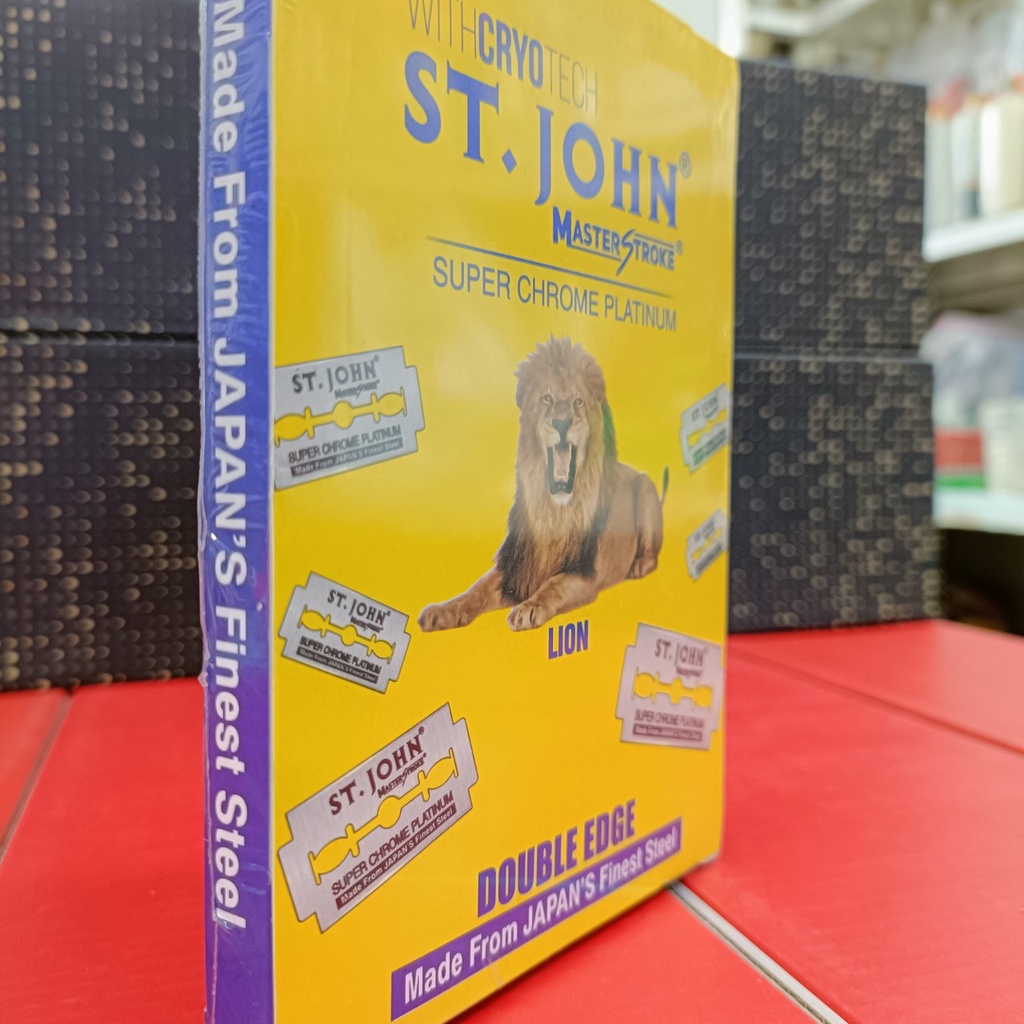 Hộp 100 lưỡi Lam cạo râu Sư Tử ST JONH