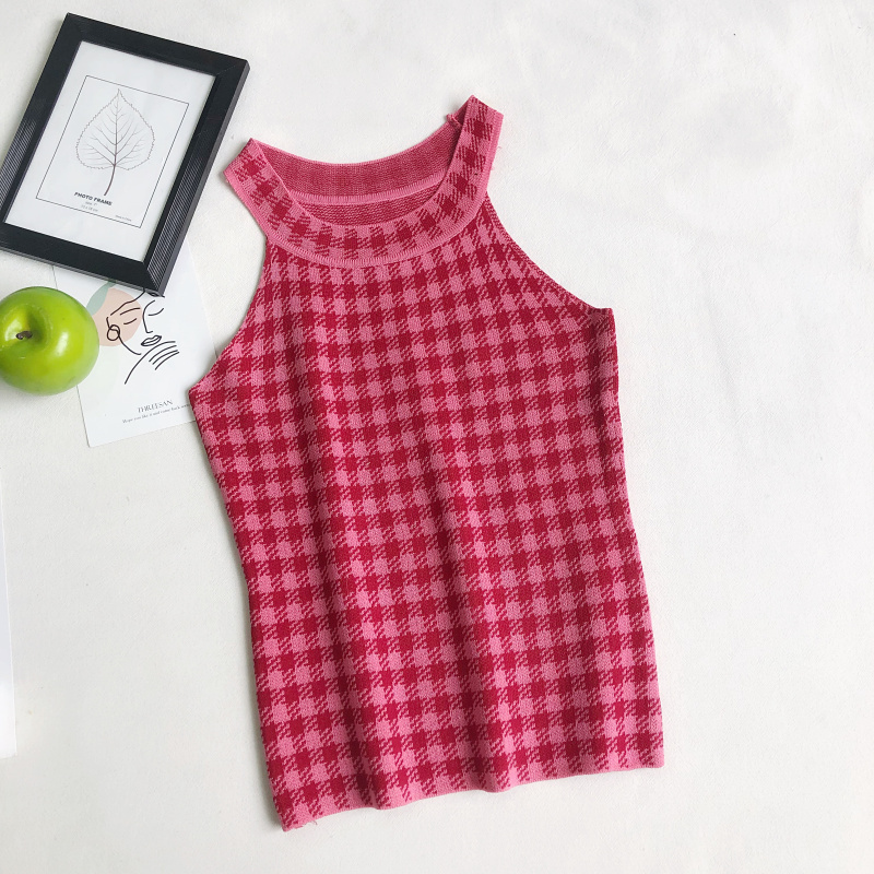 Áo Nữ Không Tay Họa Tiết Caro Thời Trang Quyến Rũ | BigBuy360 - bigbuy360.vn