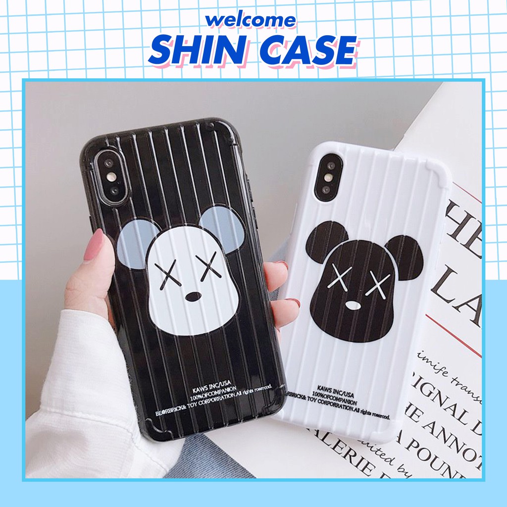 Ốp lưng iphone Gấu Kaws sọc 3D chống va đập 6/6plus/6s/6splus/7/7plus/8/8plus/x/xr/xs/11/12/13/pro/max/plus/promax
