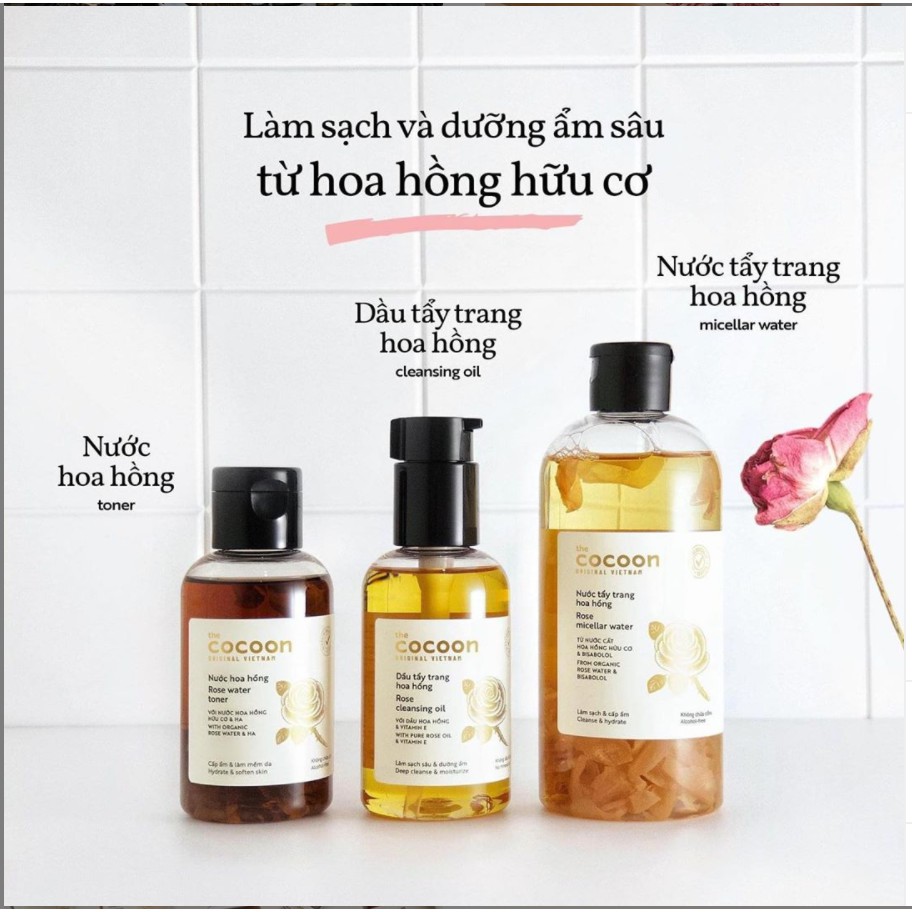 Dầu Tẩy Trang Cocoon Rose Cleansing Oil 140ml