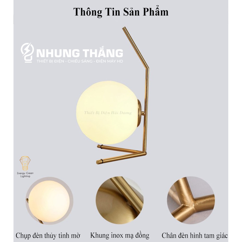 Đèn Để Bàn Trang Trí Hình Mặt Trăng 8010-2 - Kiểu Dáng Sang Trọng - Đã Bao Gồm Bóng Led - Bảo hành 12 Tháng