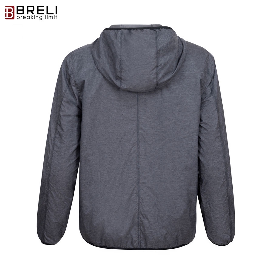Áo Khoác Gió Nam Màu Xám Breli Áo Khoác Thể Thao Có Mũ Giữ Ấm Cao Cấp - BAG2129-DGR