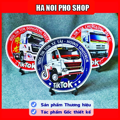 03 Tem Howo Chenglon Dongfeng TikTok Xe Tải, Logo Phản Quang chống nước - HNP Studio Shop