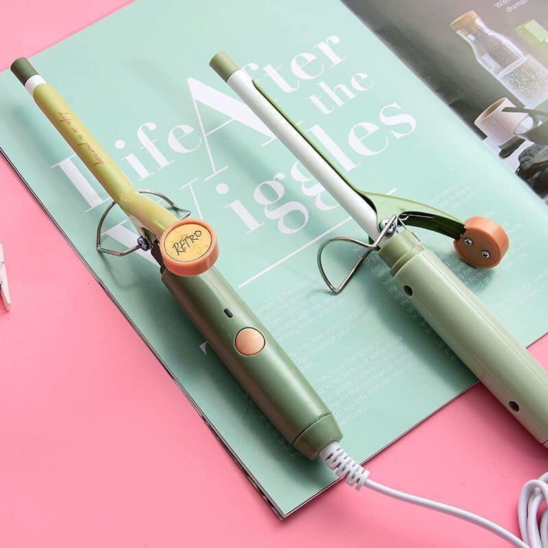 Máy uốn tóc mini, Máy làm tóc tạo lọn xoăn nhỏ Retro 9mm nhỏ gọn tiện lợi nhiều màu sắc