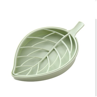 Hộp XIAODUOJIAJU bằng nhựa hình lá đựng xà phòng ráo nước cho phòng tắm