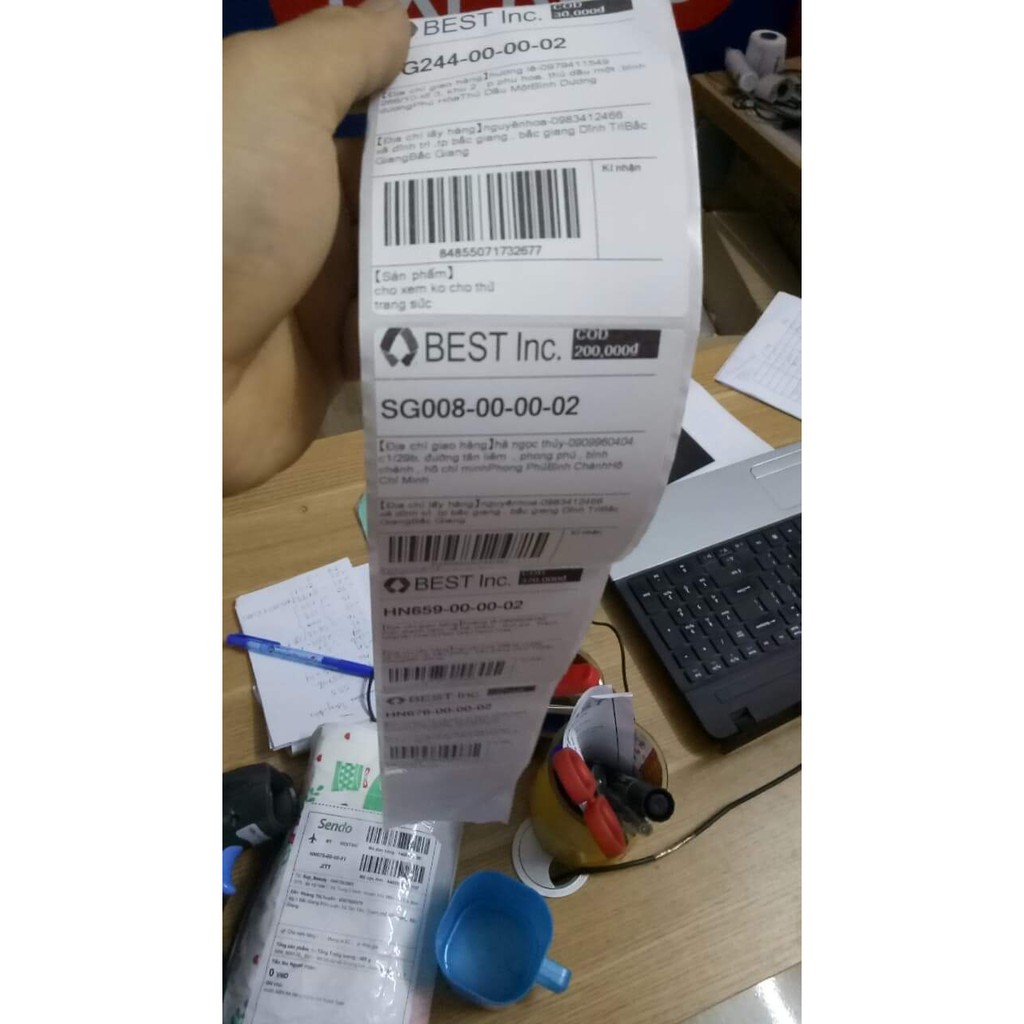 Giấy in best express .in đơn vận chuyển x30m