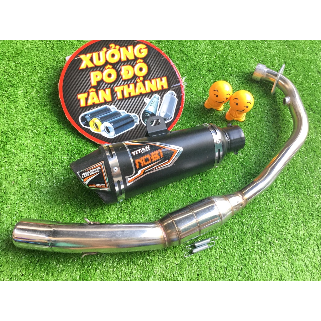 Bộ pô NOBI ĐEN full cổ bầu hơi inox exciter, winer, sonic