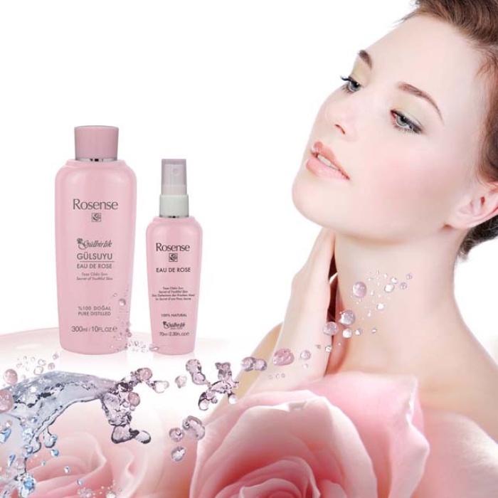 Nước hoa hồng toner hữu cơ Rosense chiết xuất hoa hồng, se khít lỗ chân lông - chai 300ml
