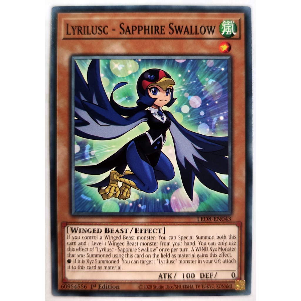 [Thẻ Yugioh] Lyrilusc - Sapphire Swallow |EN| Common