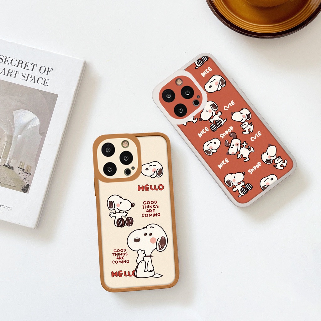 Ốp lưng iphone cạnh vuông lỗ camera snoopy hello ốp iphone 6/6plus/7/7plus/8/8plus/x/xr/xs/11/12/13/pro/max/plus/proma